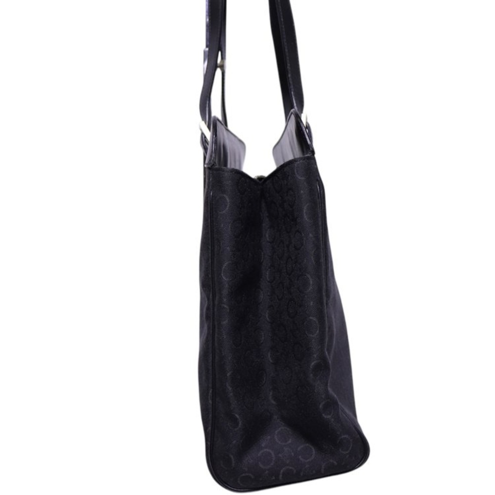 AUTHENTIC CELINE- Black Monogram Canvas Tote - Picture 4 of 11